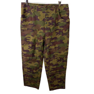 Sundance Catalog NEW Quincy Ripstop Camo Pants Utility Button Fly Size 10